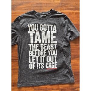 Zoolander Movie Graphic T Shirt Men's Large Gray Speckled "Tame The Beast"